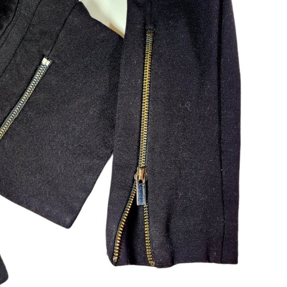 BCBG Cropped black blazer with zipper detailing. - Picture 8 of 11